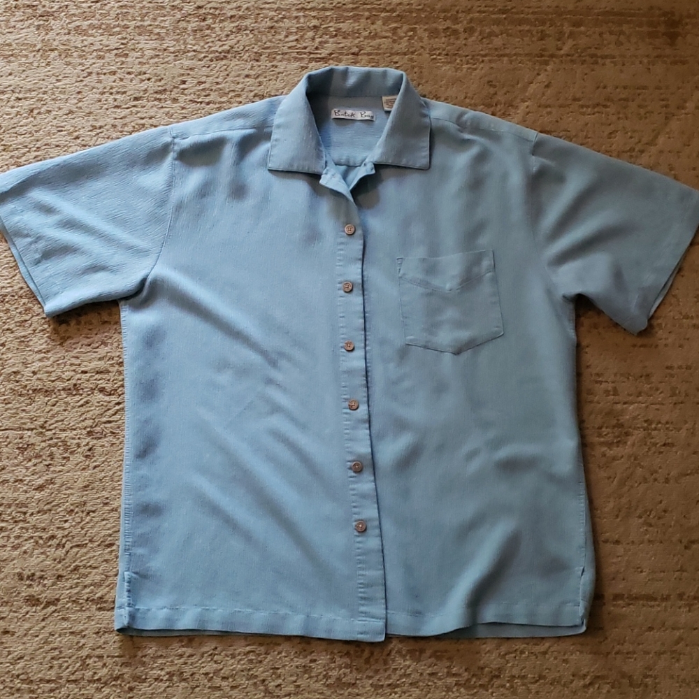 Men's sz M Blue Button Down Shirt